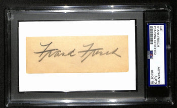 Frank Frisch Hof Signed/Auto Cut On 3X5 Index