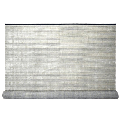 14'X16'2" Taupe Modern Textured Hand Loomed Wool And Silk Oversized Rug