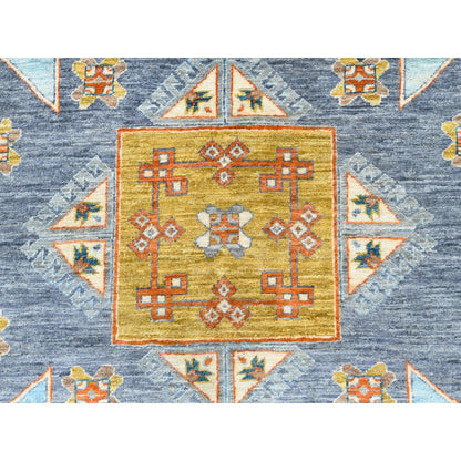 8'3"x9'7" Gray Wool Hand Knotted Armenian Inspired Design 200 KPSI Rug