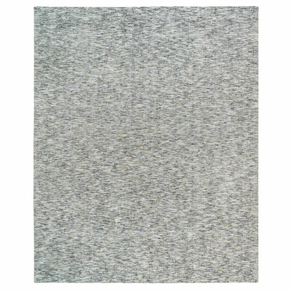 12'2"X15' Beige Modern Striae Design Pure Wool Hand Loomed Oversized Rug