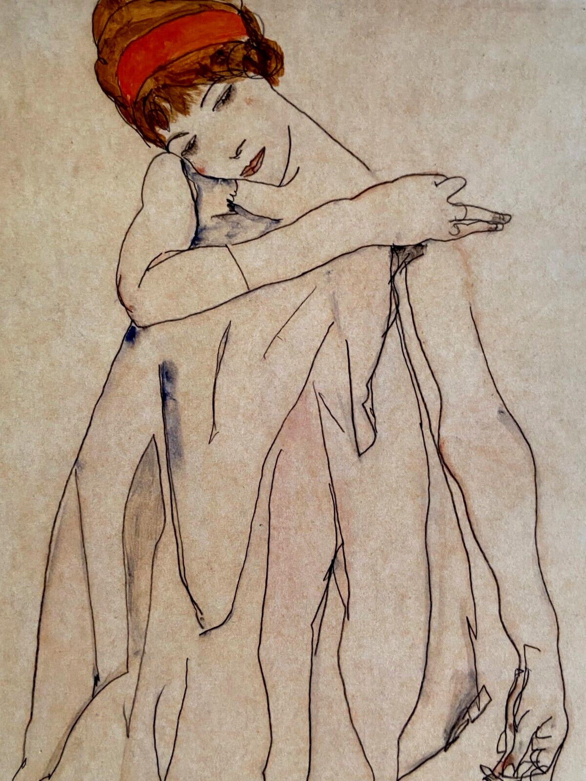 Egon Schiele Lithograph C.O.A. Signed In Pen Numbered By Hand In Pencil 180 Es
