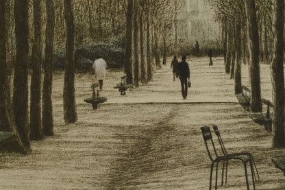 Harold Altman Lithograph Chair 1980 Signed Limited Edition Us Landscape Framed