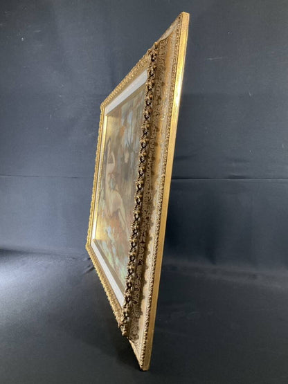 Pierre Diner Original Oil Painting Nude Female Reclining  French Artist Framed