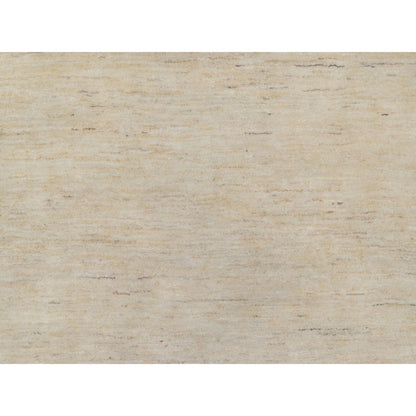 8'1"X15'10" White Plain Design Lori Buft All Wool Hand Knotted Runner Rug