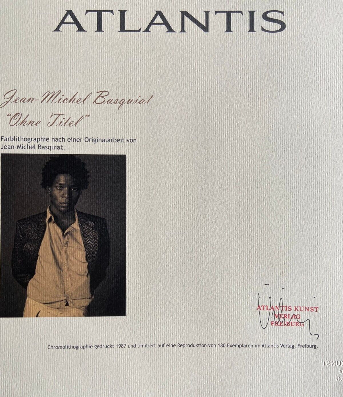 Jean-Michel-Basquiat, Lithograph Coa - Original Signed Numbered In Pencil