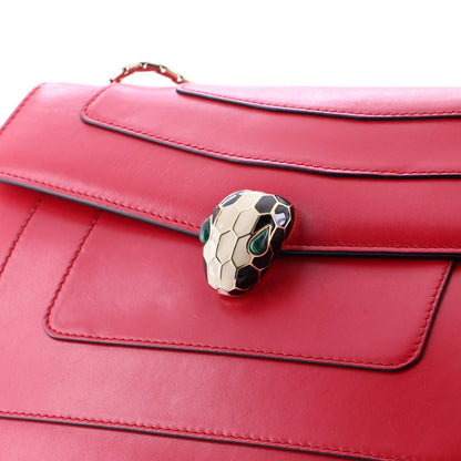 Bvlgari Serpenti Forever Square Shoulder Bag Leather Large