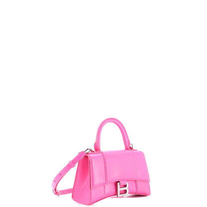 Balenciaga Hourglass Top Handle Bag Leather Xs