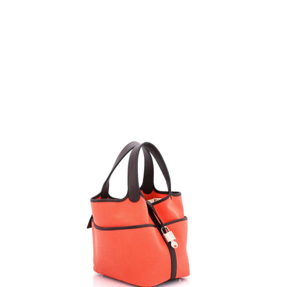 Hermes Cargo Picotin Lock Bag Canvas And Swift Pm