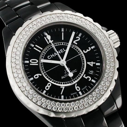 Chanel J12 38Mm Genuine Diamond Bezel H0950