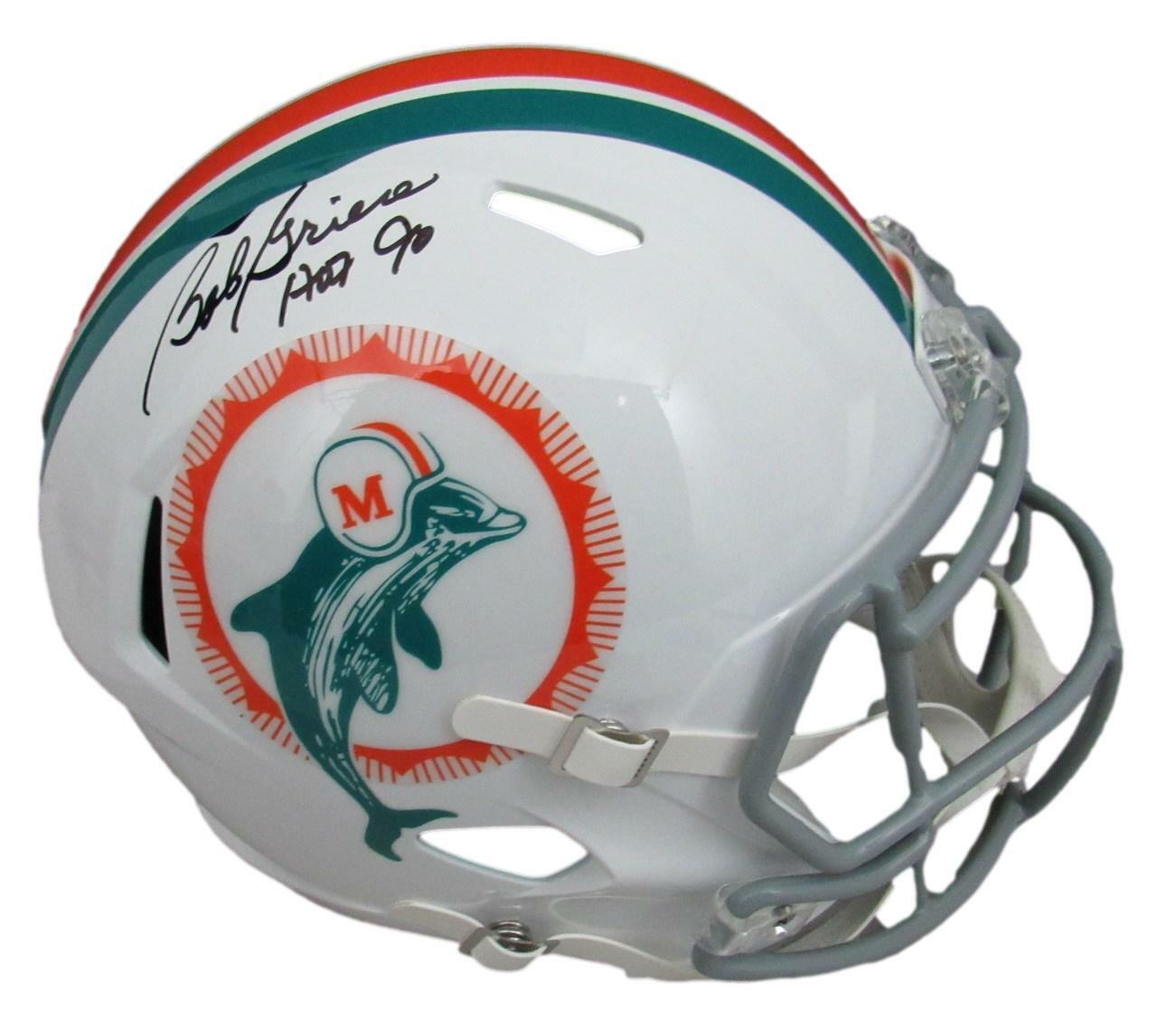 Bob Griese Signed/Inscr Dolphins Speed Full Size