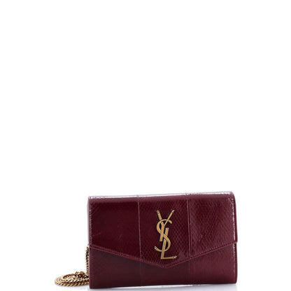 Saint Laurent Classic Monogram Wallet On Chain Python