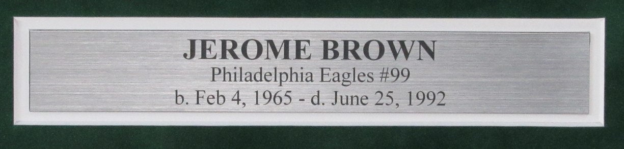 Jerome Brown Signed/Auto Index Card With 8X10
