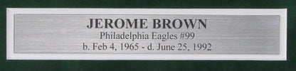 Jerome Brown Signed/Auto Index Card With 8X10