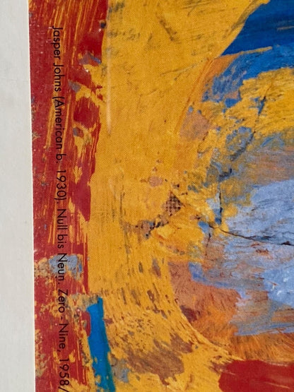Zero Nine Wax on the newspaper on canvas Poster 1993 Framed - Jasper Johns