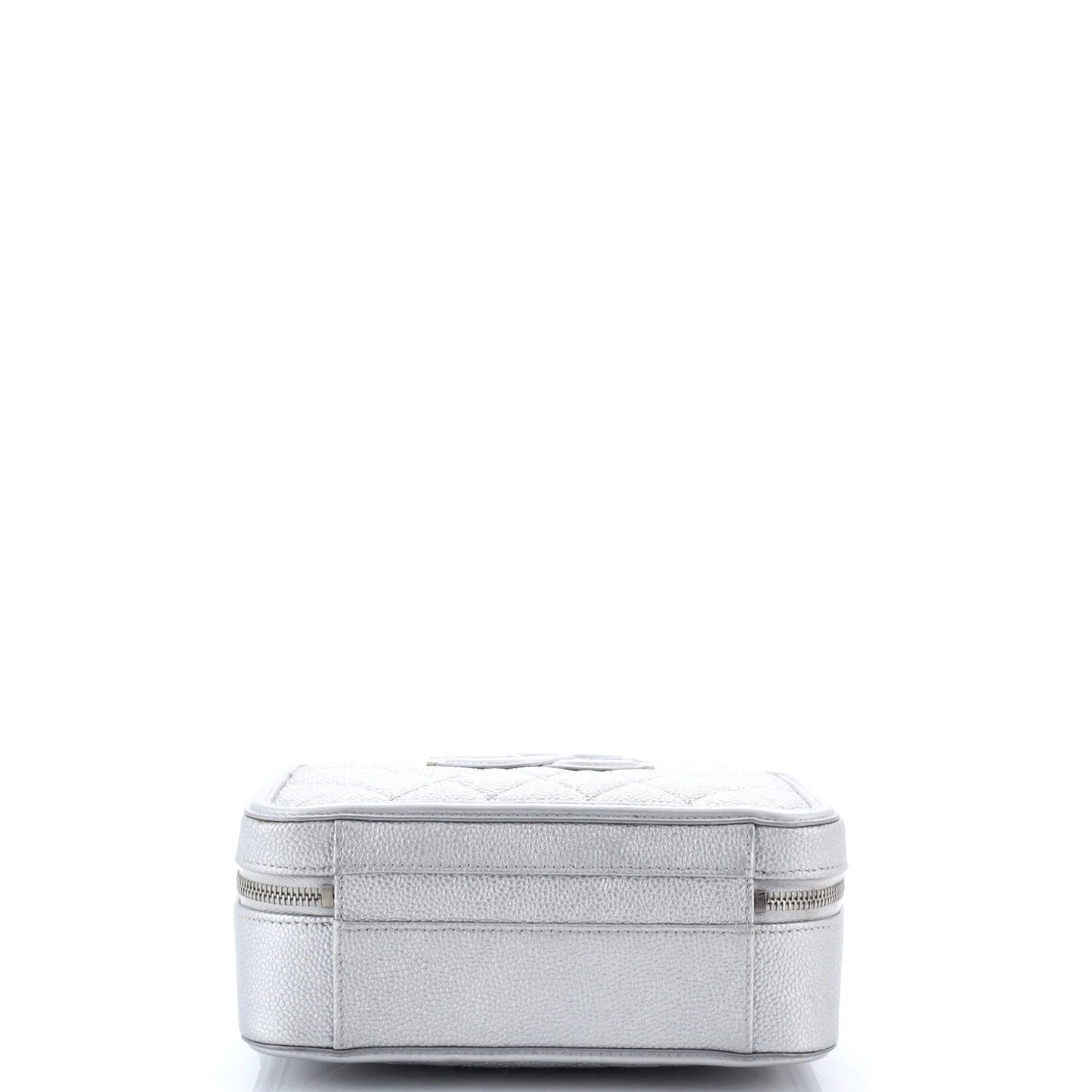 Chanel Filigree Vanity Case Quilted Metallic Caviar Medium