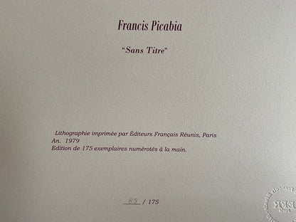 Francis Picabia Lithograph Coa Stamped Numbered Signed 175 Ex