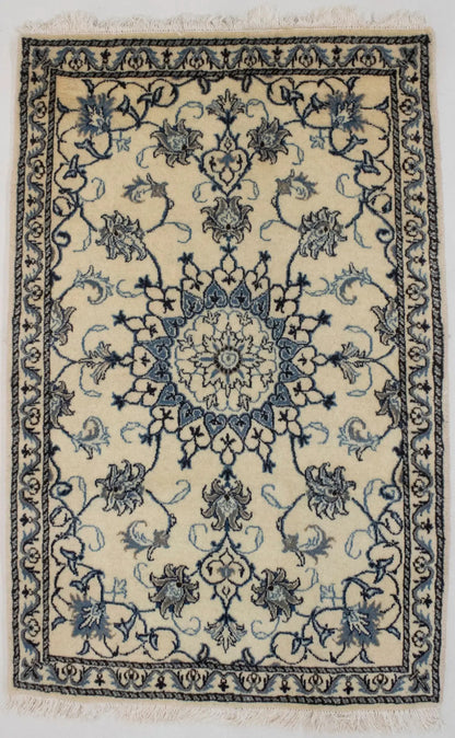 Classic Floral Plush 3X5 Nain Kashmar Oriental