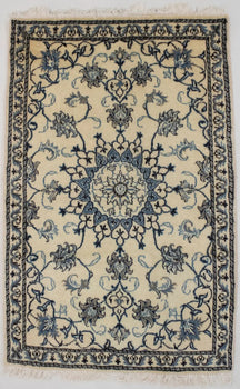 Classic Floral Plush 3X5 Nain Kashmar Oriental