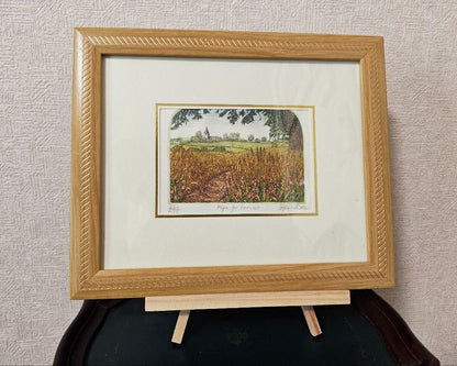 Stephen Whittle "Ripe For Harvest" Etching Signed Limited 239/275 Framed Uk Land