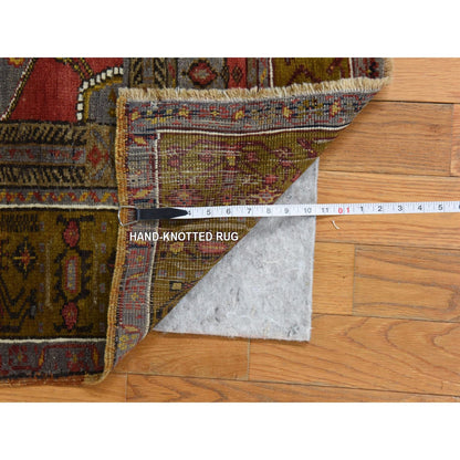 3'10"X6' Pewter Gray Vintage Turkish Keysari 100% Wool Hand Knotted Rug