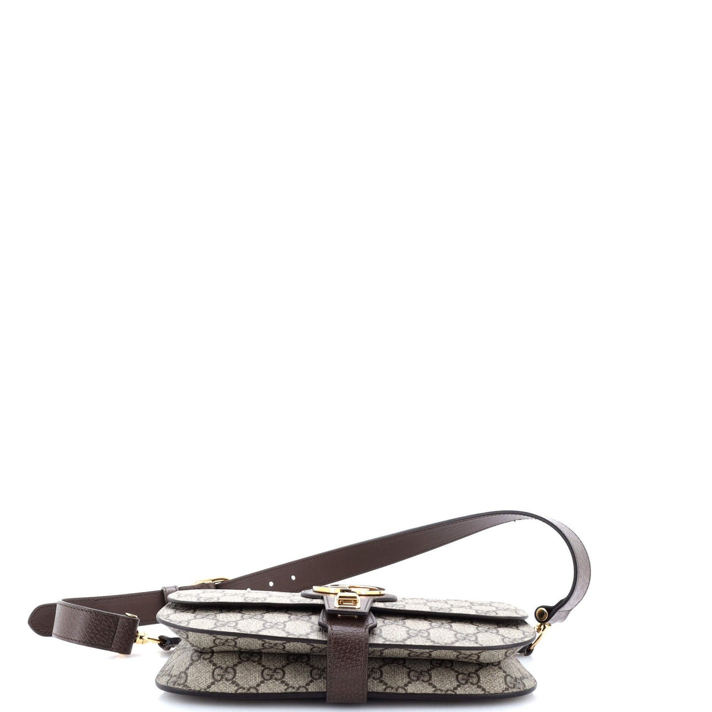 Gucci Blondie Flap Pocket Belt Bag Gg Coated Canvas