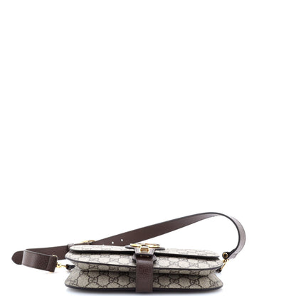 Gucci Blondie Flap Pocket Belt Bag Gg Coated Canvas