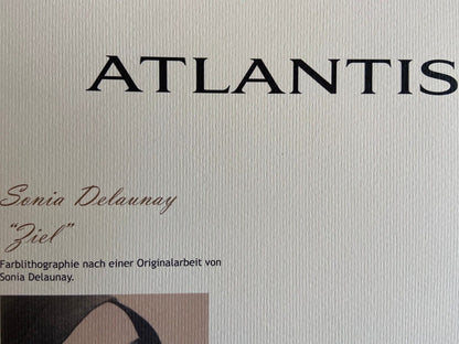 Sonia Delaunay Lithograph Coa Signed Op Numbered In Pencil 180 Ex