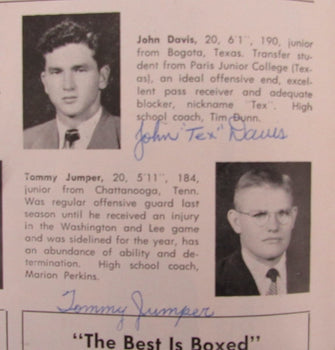 1951 Tennessee Vs. Mississippi College Football Program Signed By (36) 192267