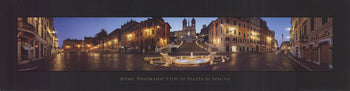 Emmanuele Brambilla Rome, Panoramic View Of Piazza Di Spagna,