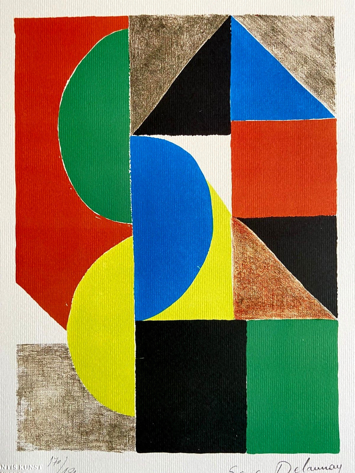 Sonia Delaunay Lithograph Coa Signed Op Numbered
