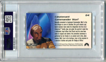 Michael Dorn 1994 Skybox Star Trek Generations #64 Psa Authentic Auto Cut