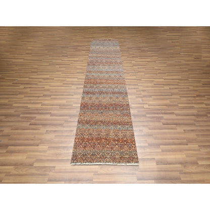 2'7"X10' Red Kohinoor Herat Pattern Soft Wool Hand Knotted Runner Rug