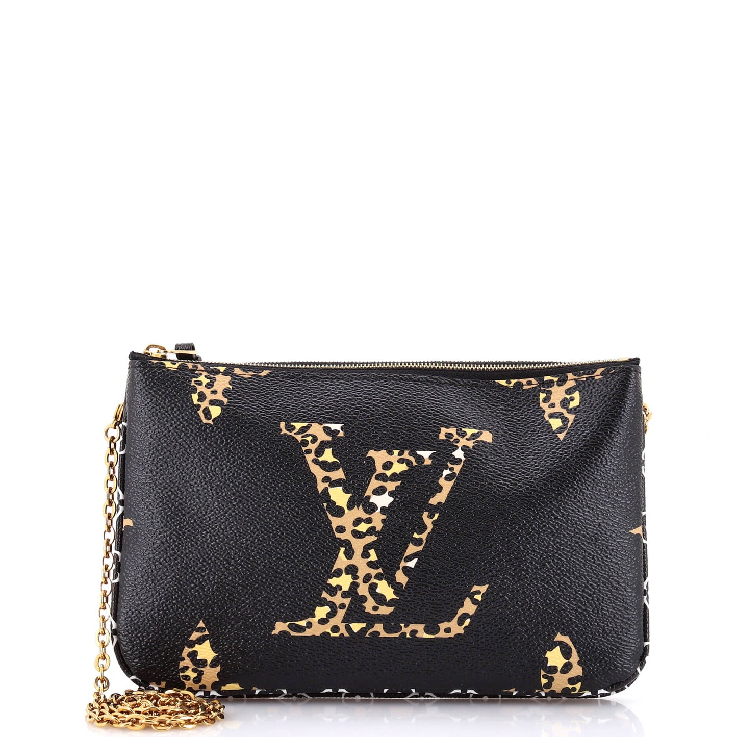 Louis Vuitton Double Zip Pochette Limited Edition Jungle Monogram Giant