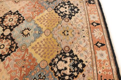 Distressed Ziegler Tribal Floral Rug Hand-Knotted