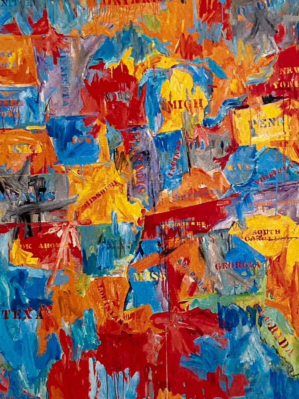 Jasper Johns ' Map ' Lithograph Coa Numbered Hand Signed Op Published