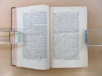David Hume ?Essais Sur Le Commerce?, 1767, First Edition, Full Leather Binding