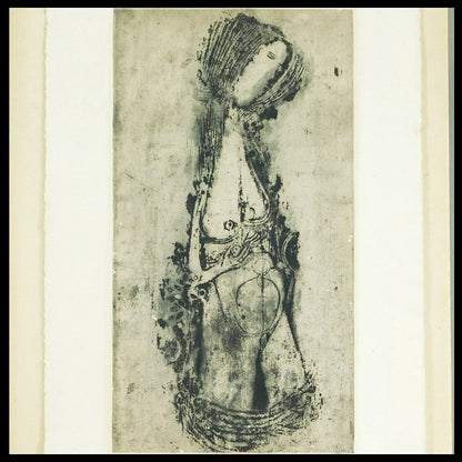 Johnny Friedlaender (Germany) Etching Female Nude Print Signed Sheet Only
