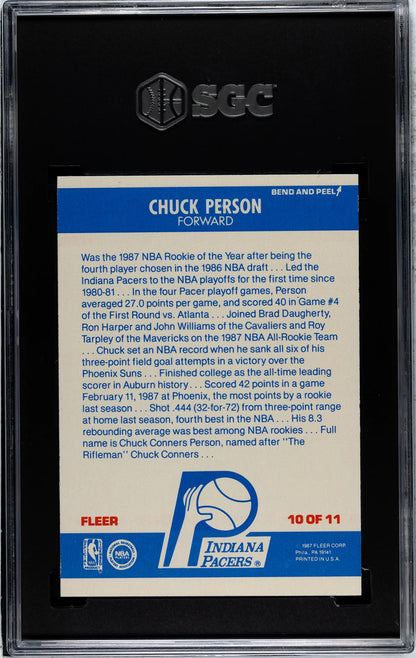 Chuck Person 1987-88 Fleer Sticker #10 Sgc 7.5