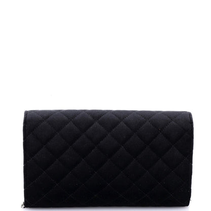 Versace La Medusa Chain Clutch Quilted Velvet