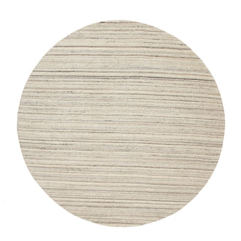 8'X8' Beige Hand Loomed Organic Wool Modern Oriental Rug