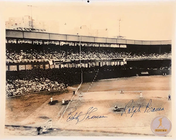 Ralph Branca Bobby Thomson Autographed 8X10 Photo