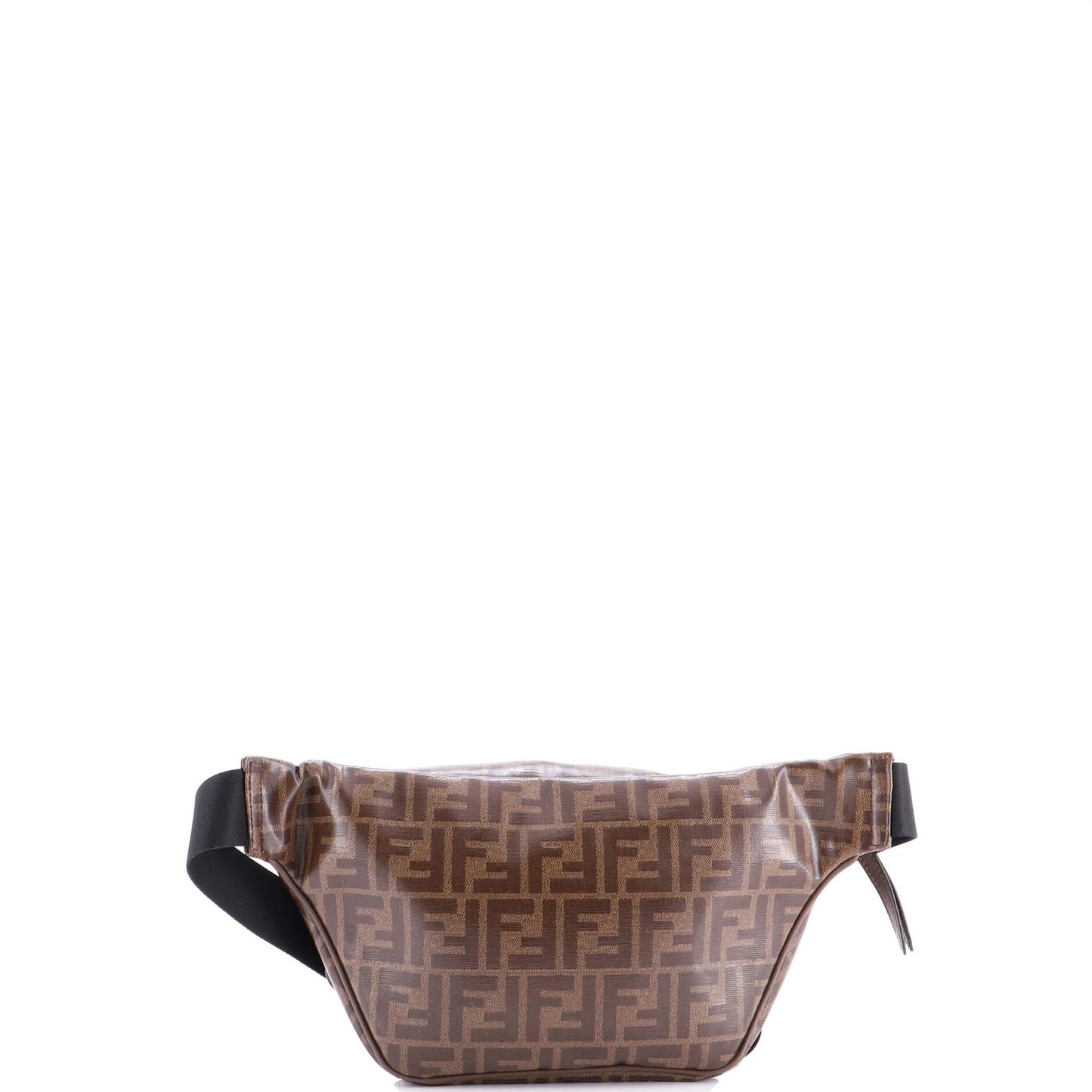 Fendi Mania Logo Waist Bag Zucca Coated Canvas