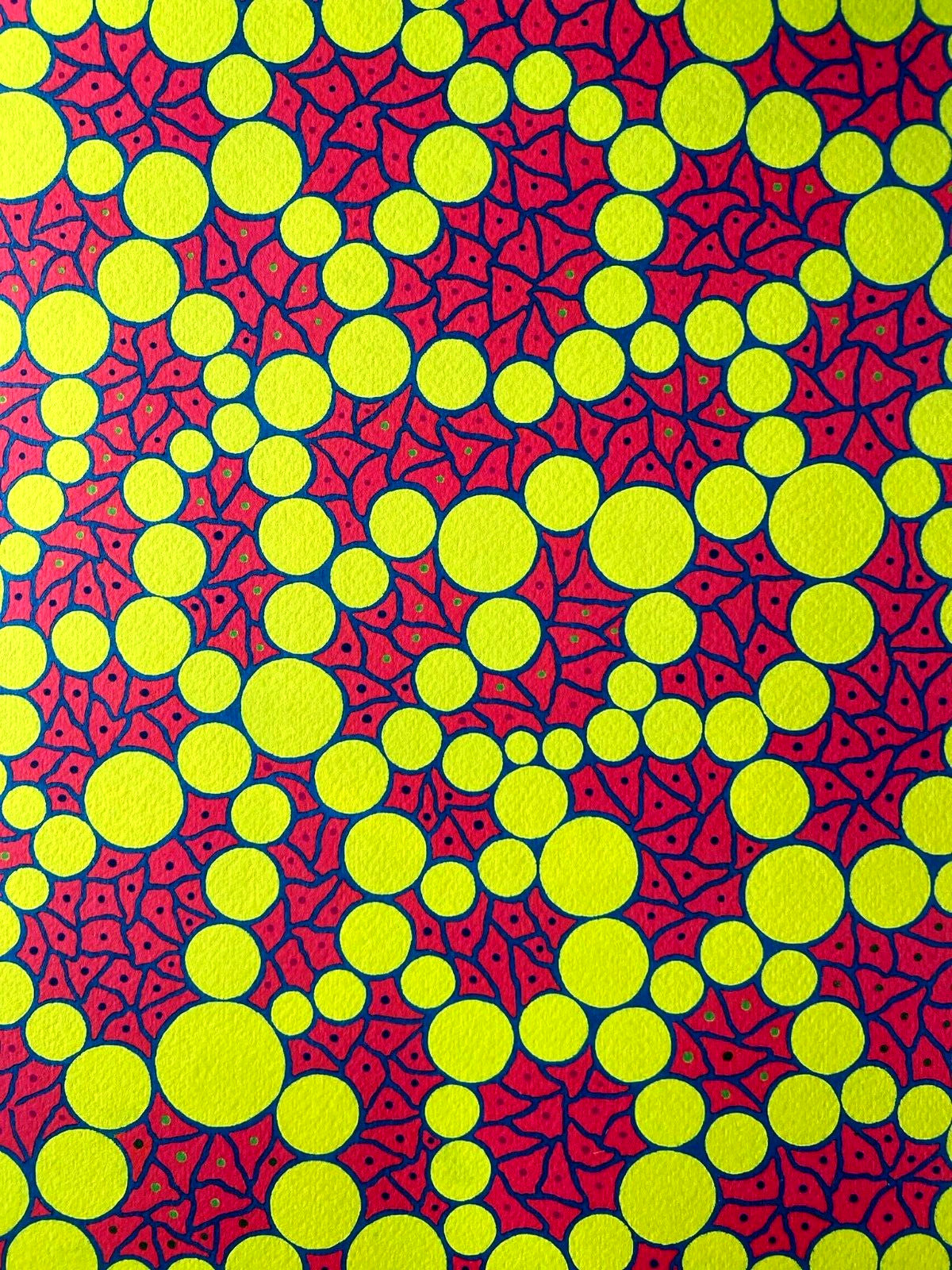 Yayoi Kusama Lithograph Mori Museum Coa Hand Numbered Crayon