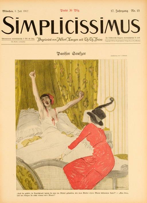Simplicissimus 1913 By Kainer Boudoir On Linen Original