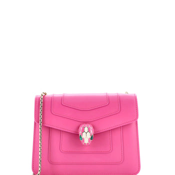 Bvlgari Serpenti Forever Square Shoulder Bag Leather Small