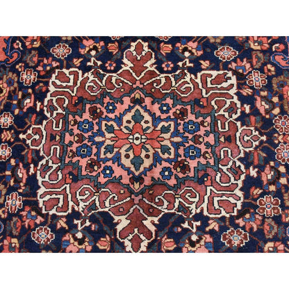 10'X12'4" Red Semi Antique Zoroastrian Bakhtiarjoon Wool Hand Knotted Rug