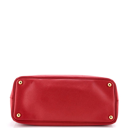 Prada Double Zip Lux Tote Saffiano Leather Medium