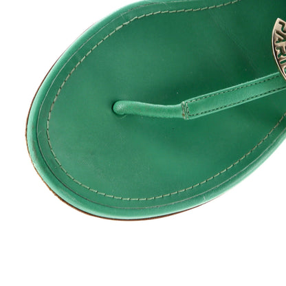 Chanel Women'S Cc T-Strap Sandals Leather