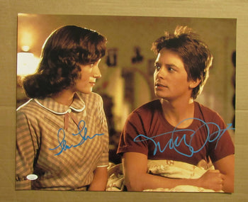 Michael J Fox/Lea Thompson Dual-Autographed 16X20