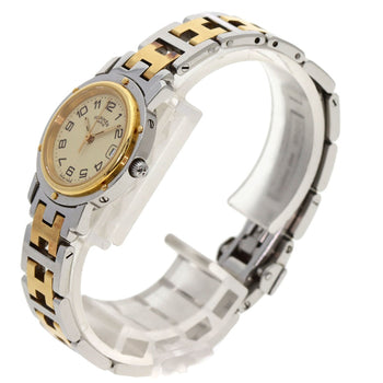 Hermes Clipper Watches Cl4.220 Stainless Steel/Ssxgp Ladies